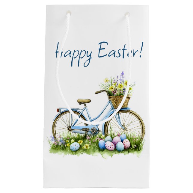 Happy Easter Watercolor Gift Bag Kleine Geschenktüte (Vorderseite)