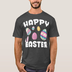Happy Easter Women Girls Niedlich Ostereier T-Shirt