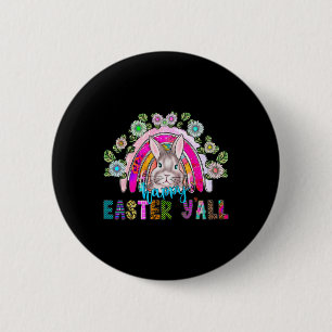 Happy Easter Y'all Drei Niedliche Bunny Eggs Jagd Button
