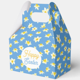 Happy Easter. Yellow Daffodils Spring Modern. Geschenkschachtel