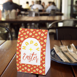 Happy Easter. Yellow Daffodils Spring Modern. Tischaufsteller