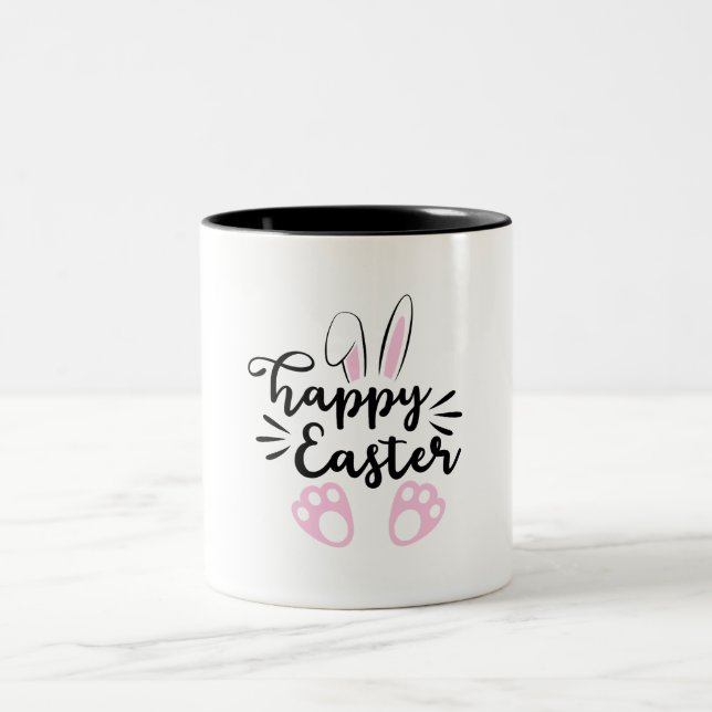 Happy Easter Zweifarbige Tasse (Mittel)