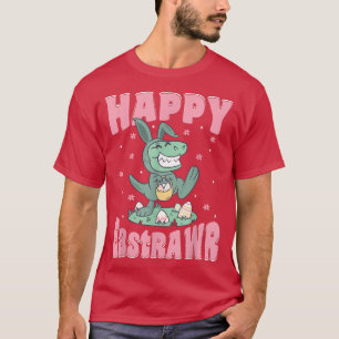Happy EastRAWR Egg Hunter Frühjahrstag Osterhase B T-Shirt