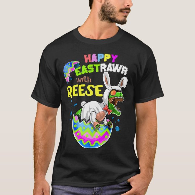 Happy Eastrawr mit REESE Familie Ostertag T-Shirt (Vorderseite)