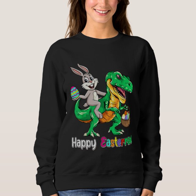 Happy Eastrawr Rex Dinosaur Easter Bunny Egg Kids  Sweatshirt (Vorderseite)
