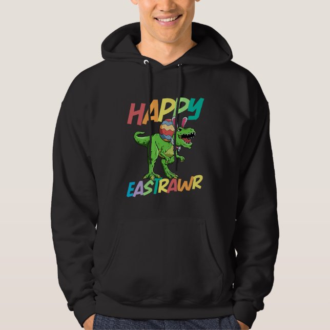 Happy Eastrawr Rex Easter Rex Dinosaur Bunny Kid D Hoodie (Vorderseite)