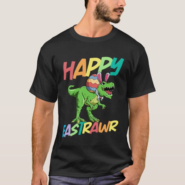 Happy Eastrawr Rex Easter Rex Dinosaur Bunny Kid D T-Shirt (Vorderseite)