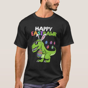 Happy Eastrawr T Rex Dinosaur Oster Bunny Egg Boy T-Shirt