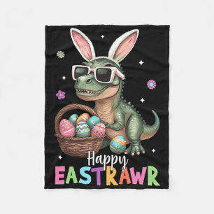 Happy Eastrawr T Rex Oster Bunny Dinosaur Eggs Bo Fleecedecke