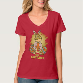 Happy Eastrawr | Women V-Neck T-Shirt