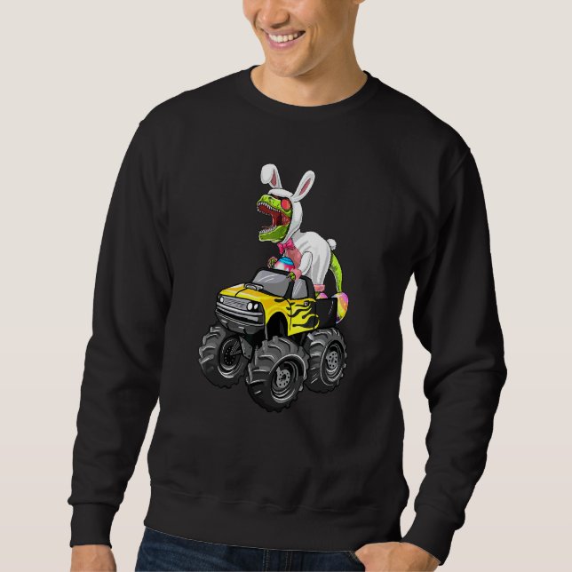 Happy Eastrawy T Rex Reitsport Monster Truck Oster Sweatshirt (Vorderseite)