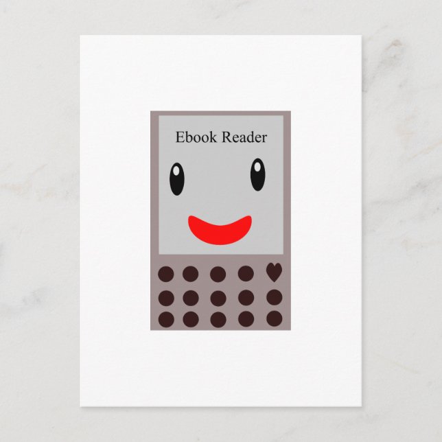 Happy Ebook Reader 1 Postkarte (Vorderseite)