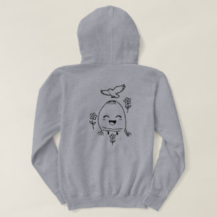 Happy Egg with Bird and Flowers Hoodie