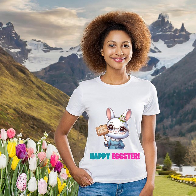 Happy Eggster - Funny Blume T-Shirt (Von Creator hochgeladen)