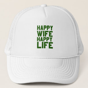 Happy Ehefrau glückliches Leben Truckerkappe