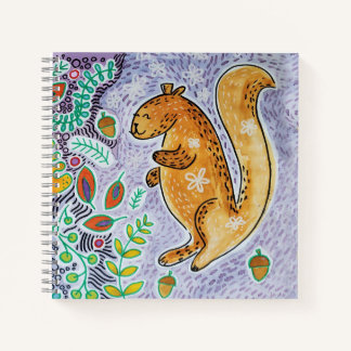Happy Eichhörnchen Sketchpad Notebook Notizbuch