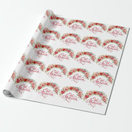 Happy Eid Al-Fitr Mubarak White Wrapping Paper  Geschenkpapier