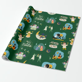 Happy Eid Al-Fitr Mubarak Wrapping Paper Geschenkpapier