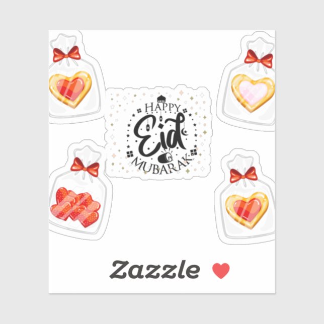 Happy Eid -Eid Adha Mubarak 2022. Aufkleber (Blatt)