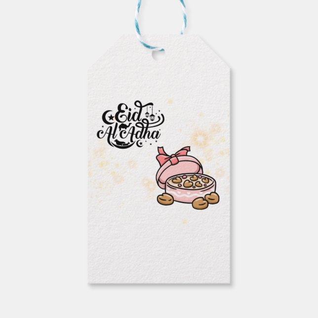 Happy Eid  -Eid Adha Mubarak 2022. Geschenkanhänger (Rückseite)