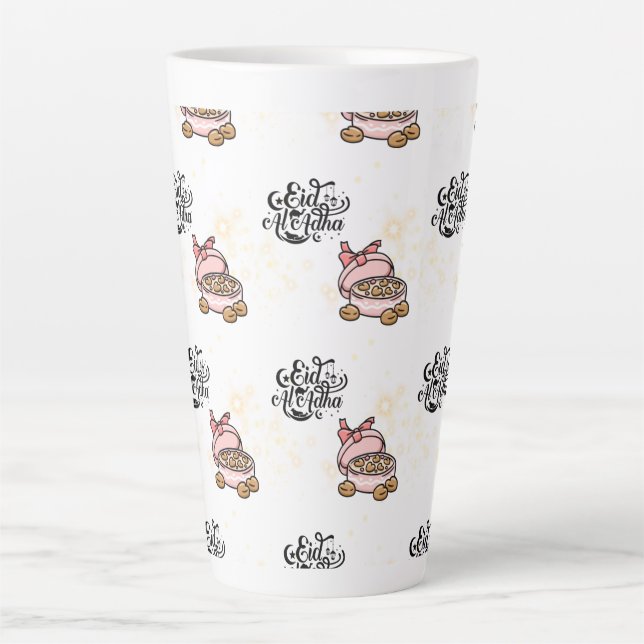 Happy Eid - Eid Adha Mubarak 2022. Milchtasse (Vorderseite)