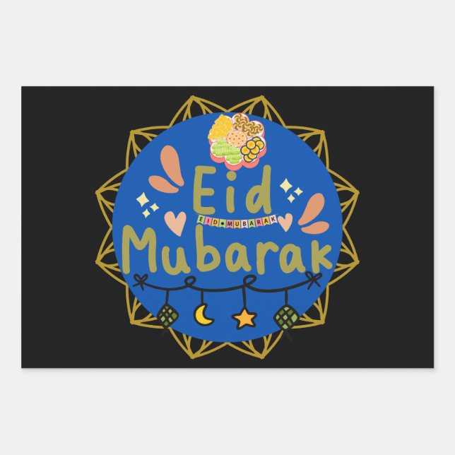 Happy eid Mubarak eid al fitr Geschenkpapier Set (Vorderseite)