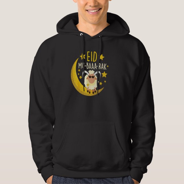 Happy Eid Mubarak for Muslim Funny Sheep Eid Al Ad Hoodie (Vorderseite)