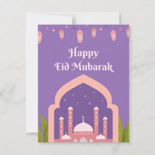 Happy Eid Mubarak Islamic Greeting Feiertagskarte