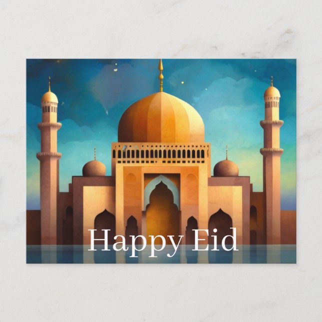 Happy Eid Postkarte (Vorderseite)
