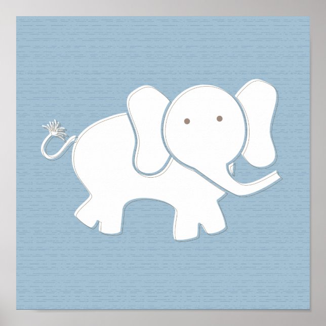 Happy Elephant Art Print Poster (Vorne)