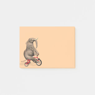 Happy Elephant auf Tricycle Post-it Klebezettel