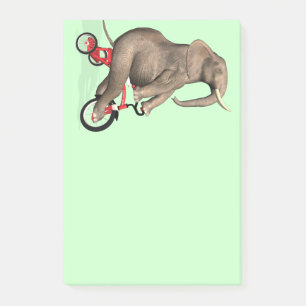 Happy Elephant auf Tricycle Post-it Klebezettel