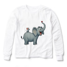 Happy Elephant & Little Mouse - Niedlich Kids T - 