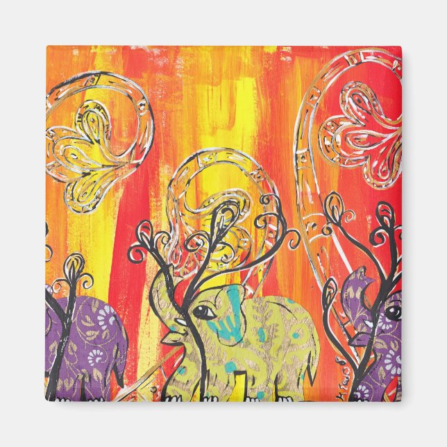 Happy Elephant Parade Magnet (Vorne)