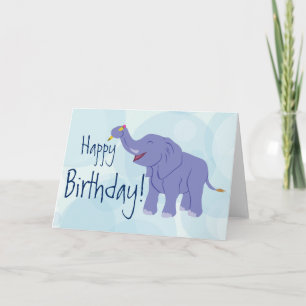 Happy Elephant (Personalize) Karte
