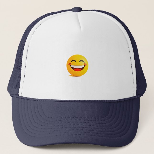 Happy Emoji Truckerkappe (Vorderseite)