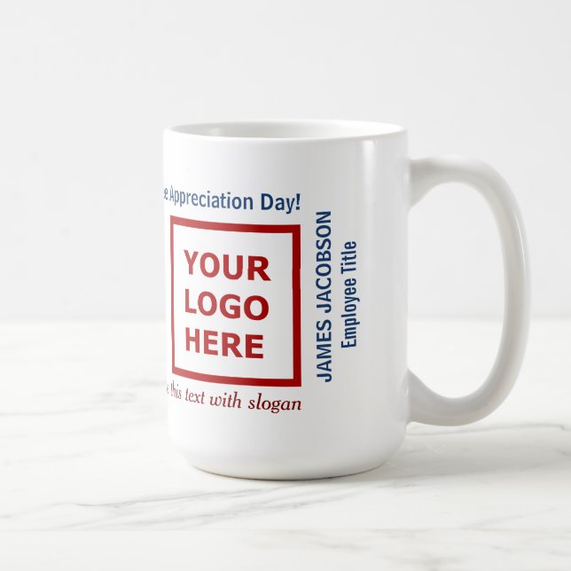 Happy Employee Appreciation Day Business Logo  Kaffeetasse (Rechts)