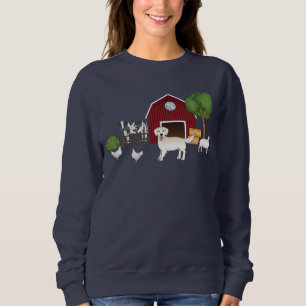 Happy English Cream Golden Retriever auf dem Bauer Sweatshirt
