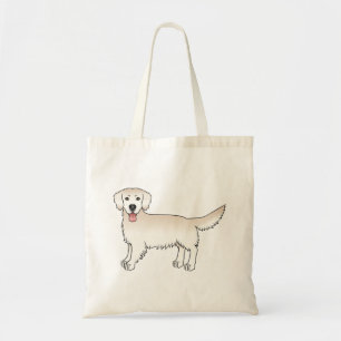 Happy English Cream Golden Retriever Cartoon Dog Tragetasche