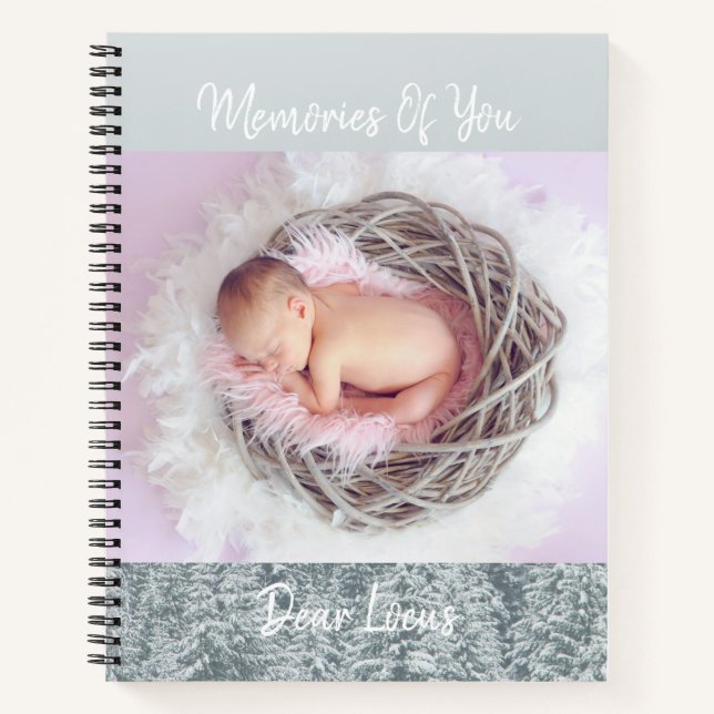Happy Erinnerungen Foto- und Textdiy Keepake Baby Notizbuch (Vorderseite)