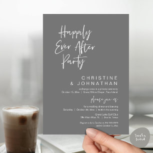 Happy ever After, Modernes Hochzeitsdinner Party Einladung