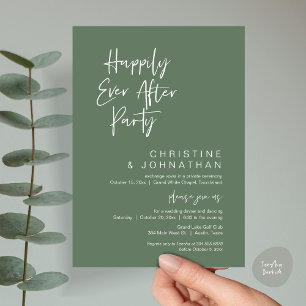 Happy ever After, Modernes Hochzeitsdinner Party Einladung