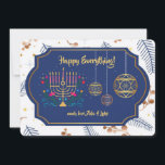 Happy Everything Blue and Gold Holiday Card Feiertagskarte<br><div class="desc">Eine Urlaubskarte, die Sie an jedermann schicken können! (Bild von Freepik.com). Die Karte lässt sich leicht mit Ihren Formulierungen, Schriftart und Schriftart anpassen. Nicht genau das, was Sie suchen? Alle unsere Produkte können auf Ihre Bedürfnisse zugeschnitten werden, ohne Aufpreis. Kontaktieren Sie uns einfach unter askcottonlamb@gmail.com. Die Abstimmung der Produkte auf...</div>