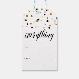 Happy Everything Confetti | Feiertagsgeschenktags Geschenkanhänger
