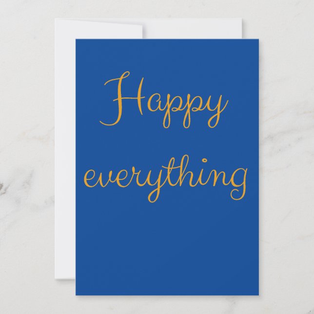 Happy Everything - Elegante Schrift Grußkarte (Vorderseite)