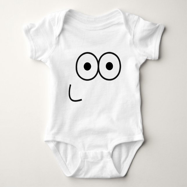 Happy Eyes and Mouth - Baby Bodysuit Baby Strampler (Vorderseite)