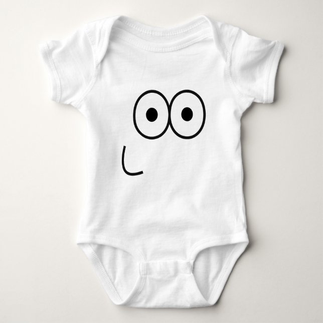 Happy Eyes and Mouth - Baby Bodysuit Strampler (Vorderseite)