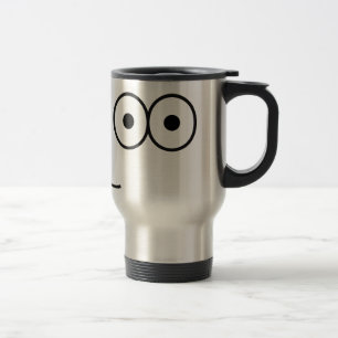 Happy Eyes and Mouth - Travel Mug Reisebecher