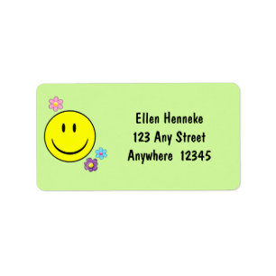 Happy Face Adressaufkleber