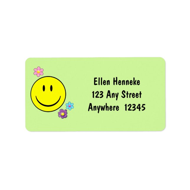 Happy Face Adressaufkleber (Vorne)